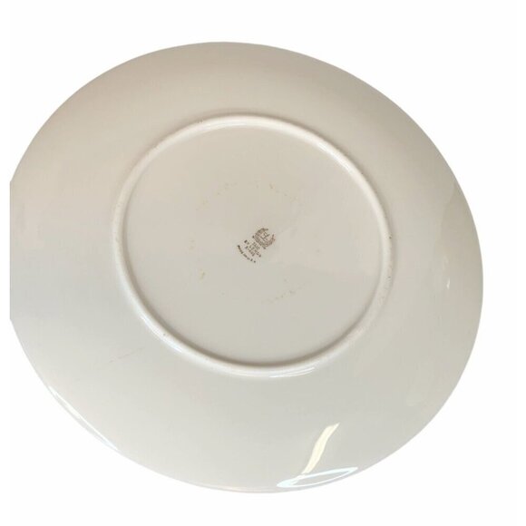 Trio by Lenox X-446  Gray & Pink Leaves, Coupe, Platinum Trim 1954-1968 MCM - Picture 5 of 9